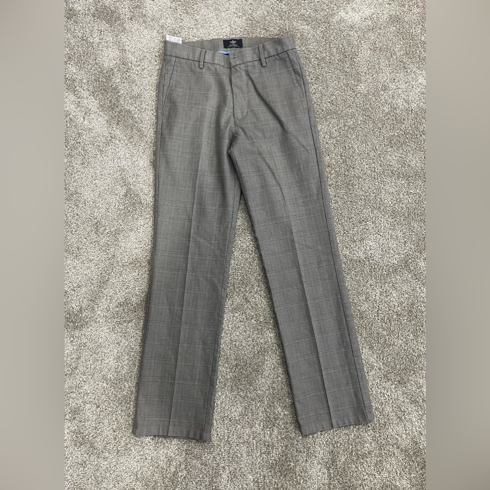 Dockers Men's Gray Plaid Suit Pants